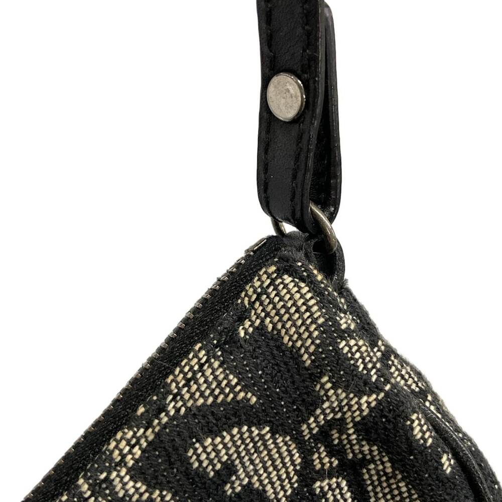 Christian Dior DIOR/ChristianDior Saddle Pouch Handbag Gray Black Jacquard - Picture 10 of 15